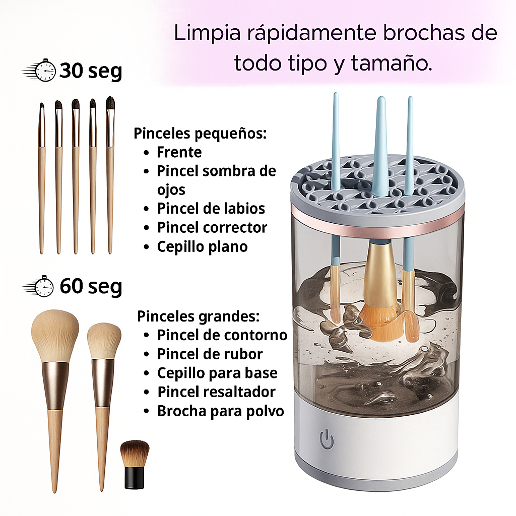 Limpiador Automático De Brochas De Maquillaje